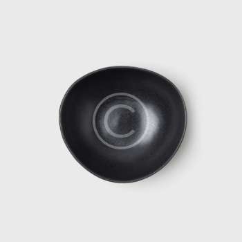 Black stoneware bowl
